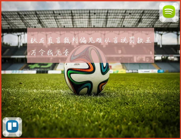狄龙直言裁判偏见难以言说罚款五万令我无奈